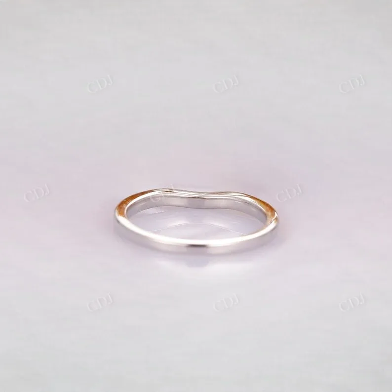 0.12CTW Curved Lab Grown Diamond Wedding Band