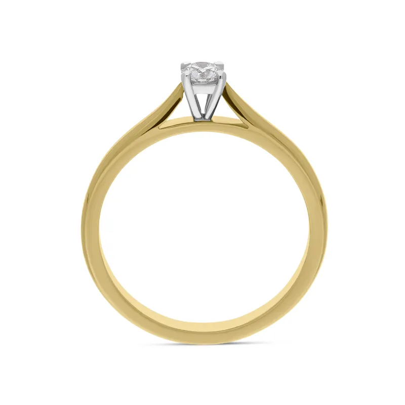 18ct Yellow Gold .15ct Diamond Solitaire Ring