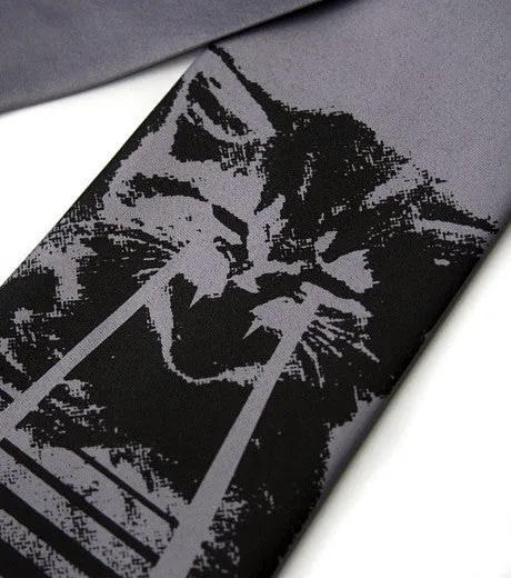 Angry Laser Kitten Silk Necktie