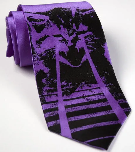 Angry Laser Kitten Silk Necktie