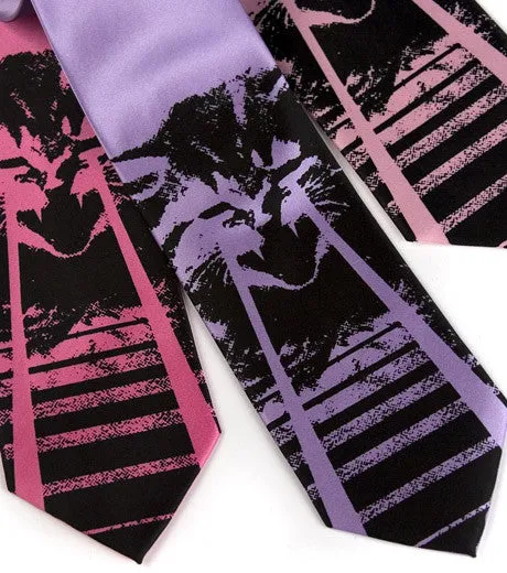 Angry Laser Kitten Silk Necktie