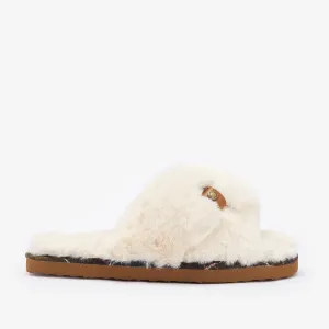 Barbour Women's Eliza Cross Over Slippers in Ivory