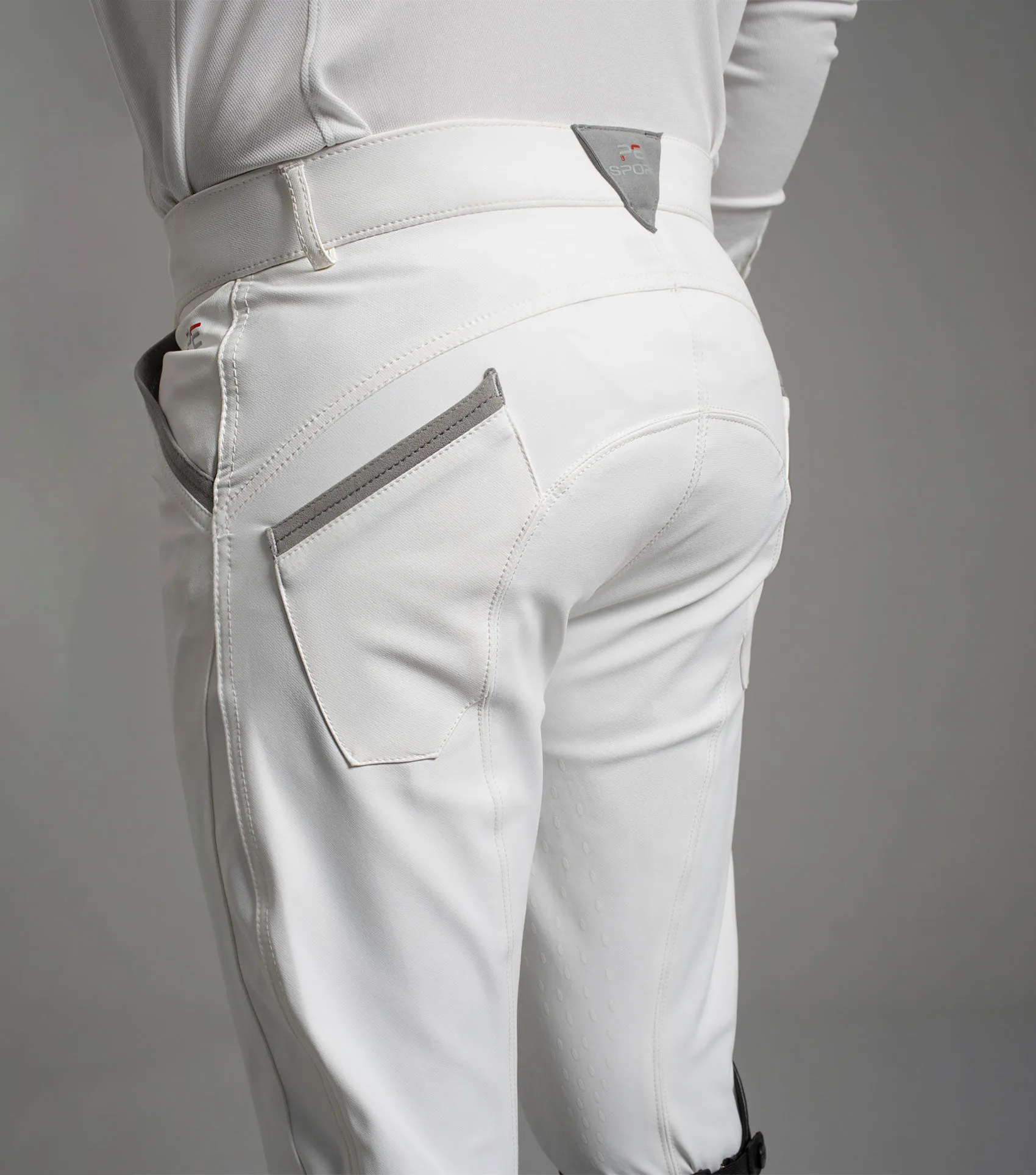 Barusso Men's Gel Knee Competition Breeches White