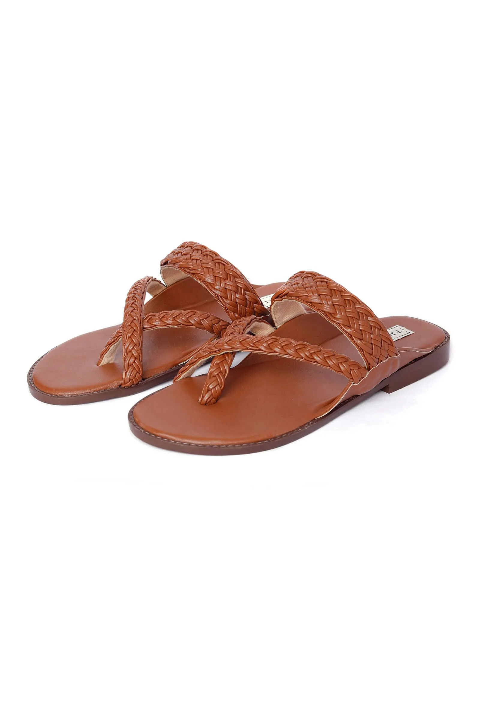 Cinnamon Handcrafted Cruelty-Free Leather Kolhapuri Inspired Chappals