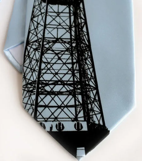 Coney Island Parachute Jump Silk Necktie