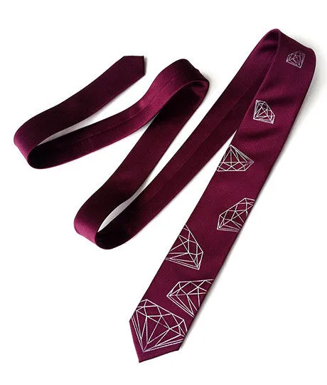 Diamond Print Silk Necktie