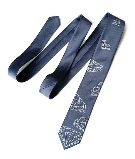 Diamond Print Silk Necktie