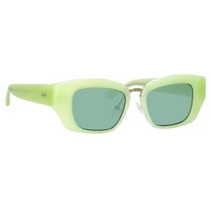 Dries Van Noten Ladies Cat Eye Green Sunglasses DVN202C1SUN