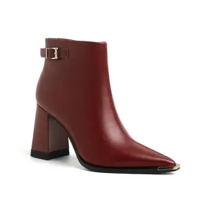 Kiara Matt Leather Ankle Boots