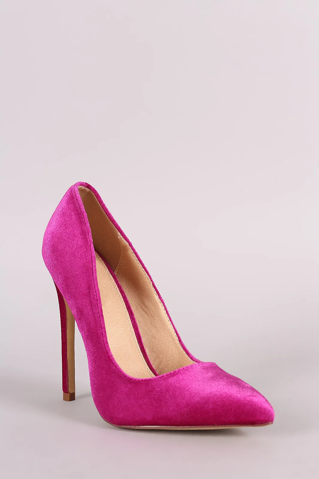 Liliana Velvet Pointy Toe Stiletto Pump