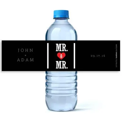 Mr Mr Water Bottle Labels