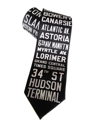 NYC Subway Silk Necktie