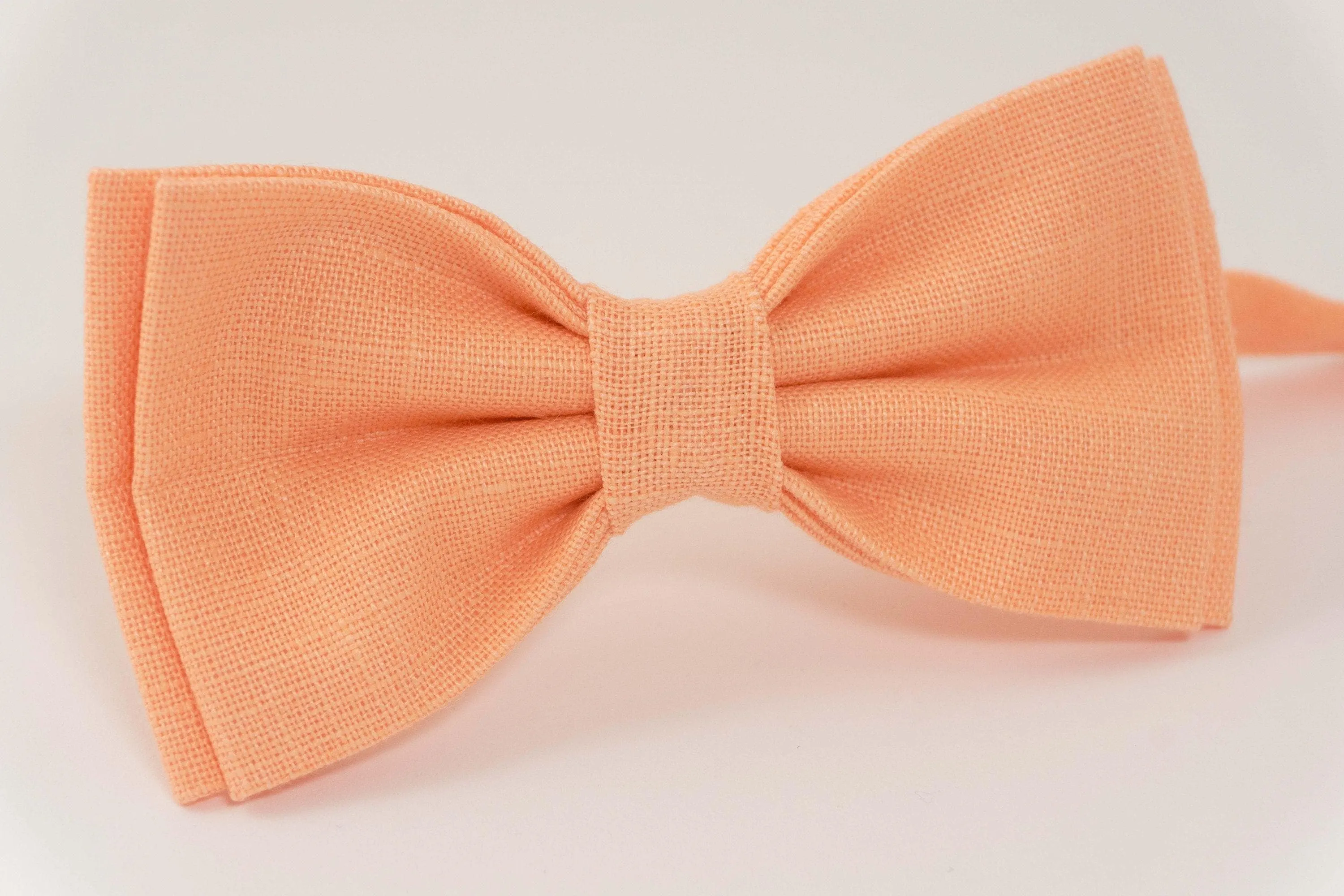 Peach color bow ties for men |  wedding bow ties