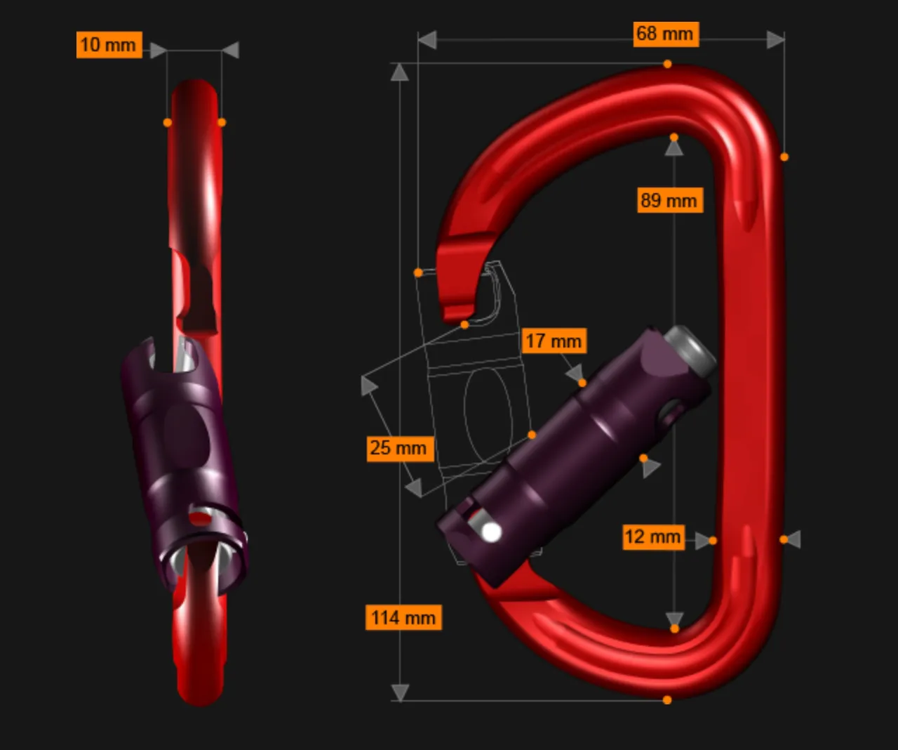 rockD Up-Lock Carabiner