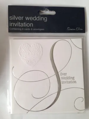 Silver Wedding Invitation