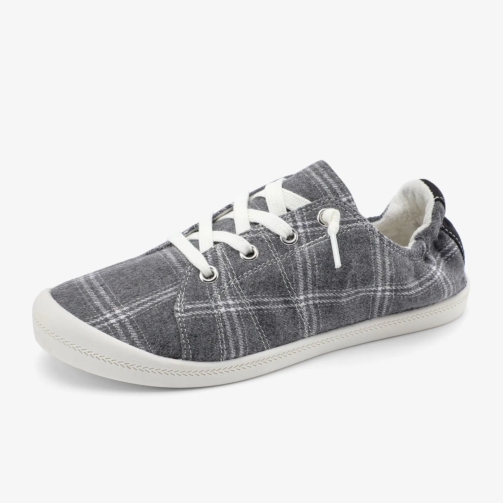 STQ Plaid Slip-Ons Casual Shoes