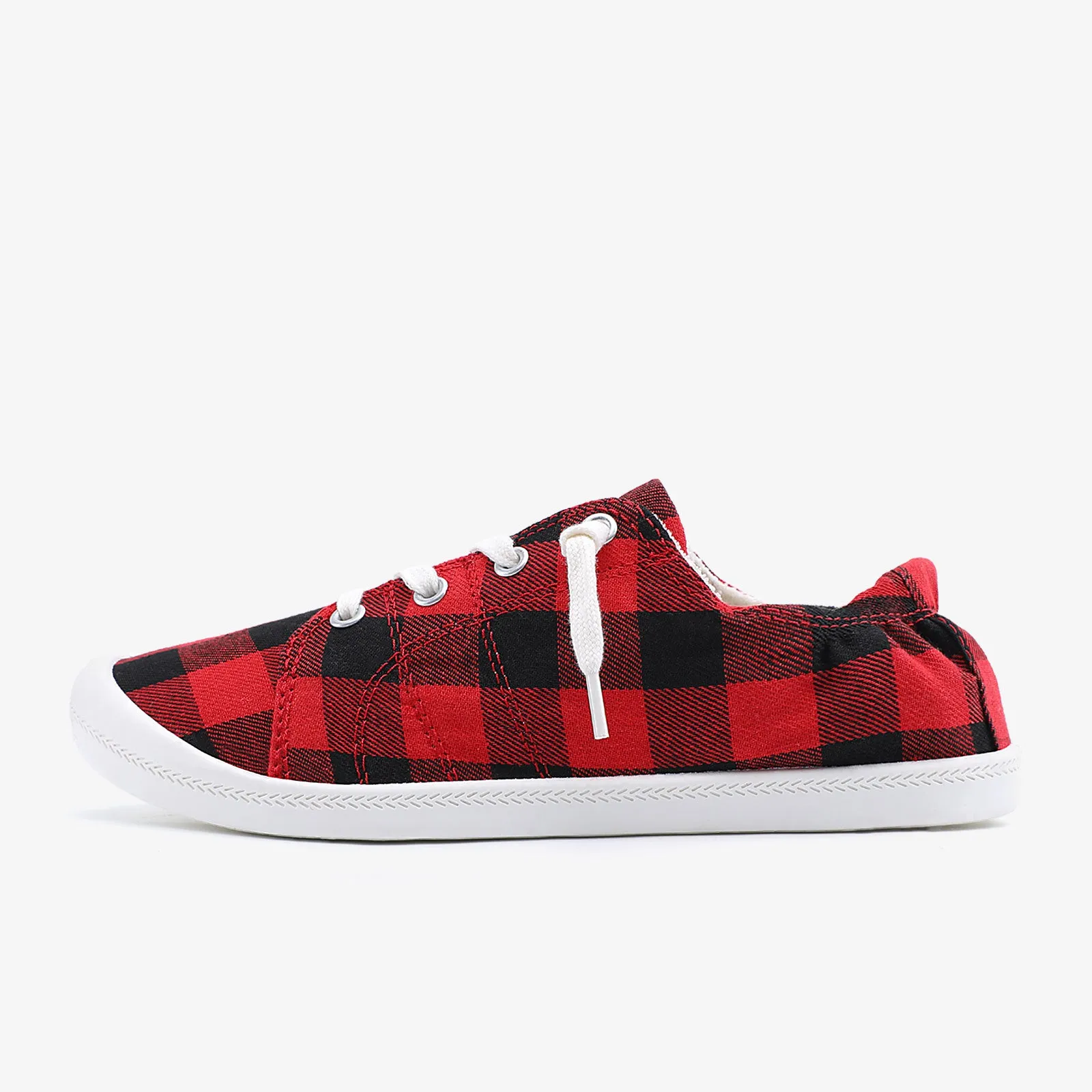 STQ Plaid Slip-Ons Casual Shoes