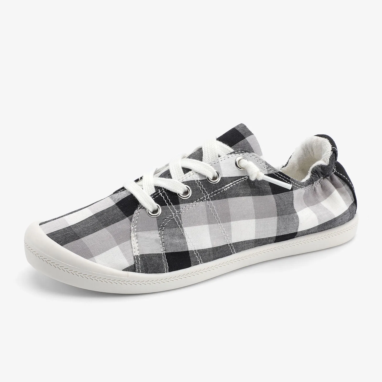 STQ Plaid Slip-Ons Casual Shoes