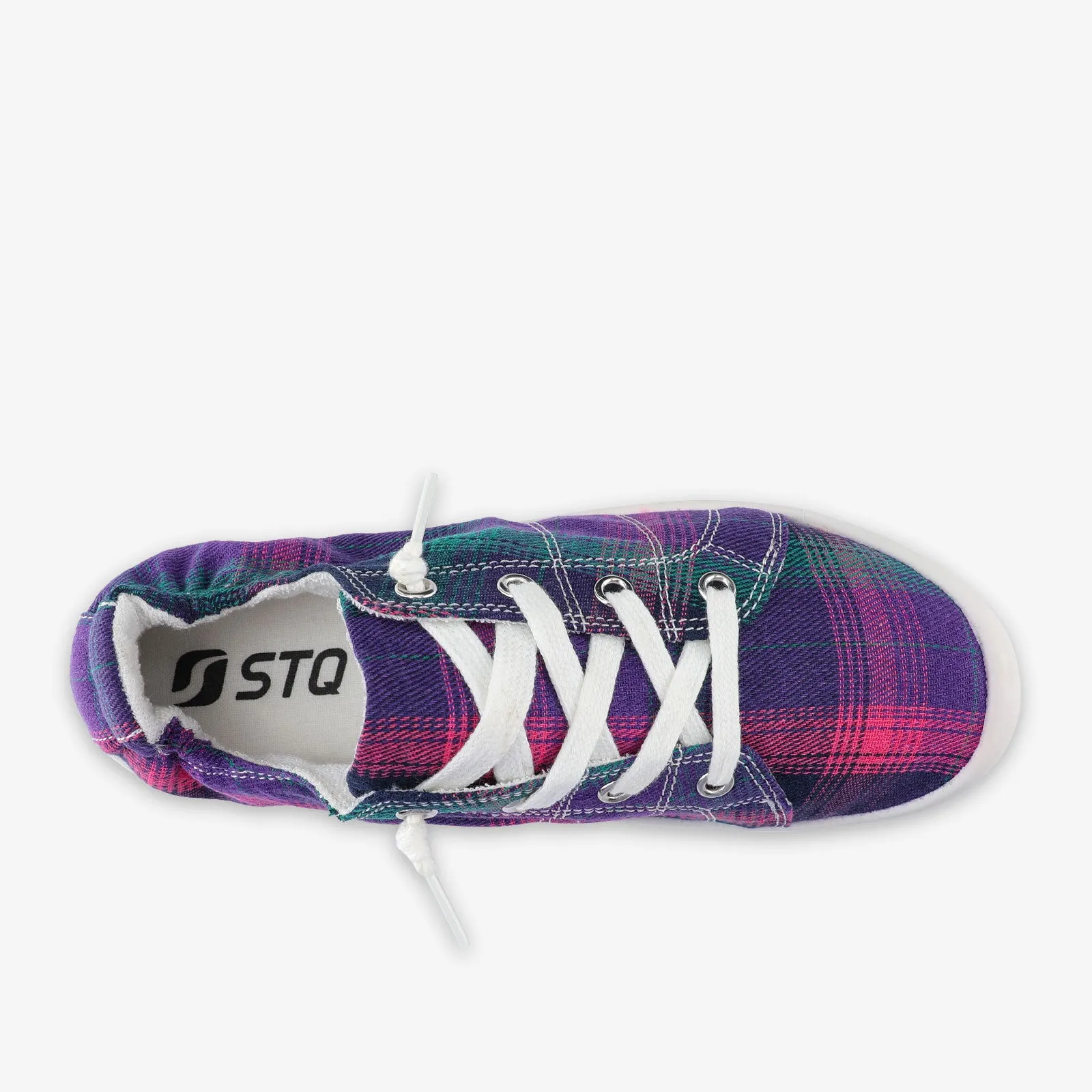 STQ Plaid Slip-Ons Casual Shoes