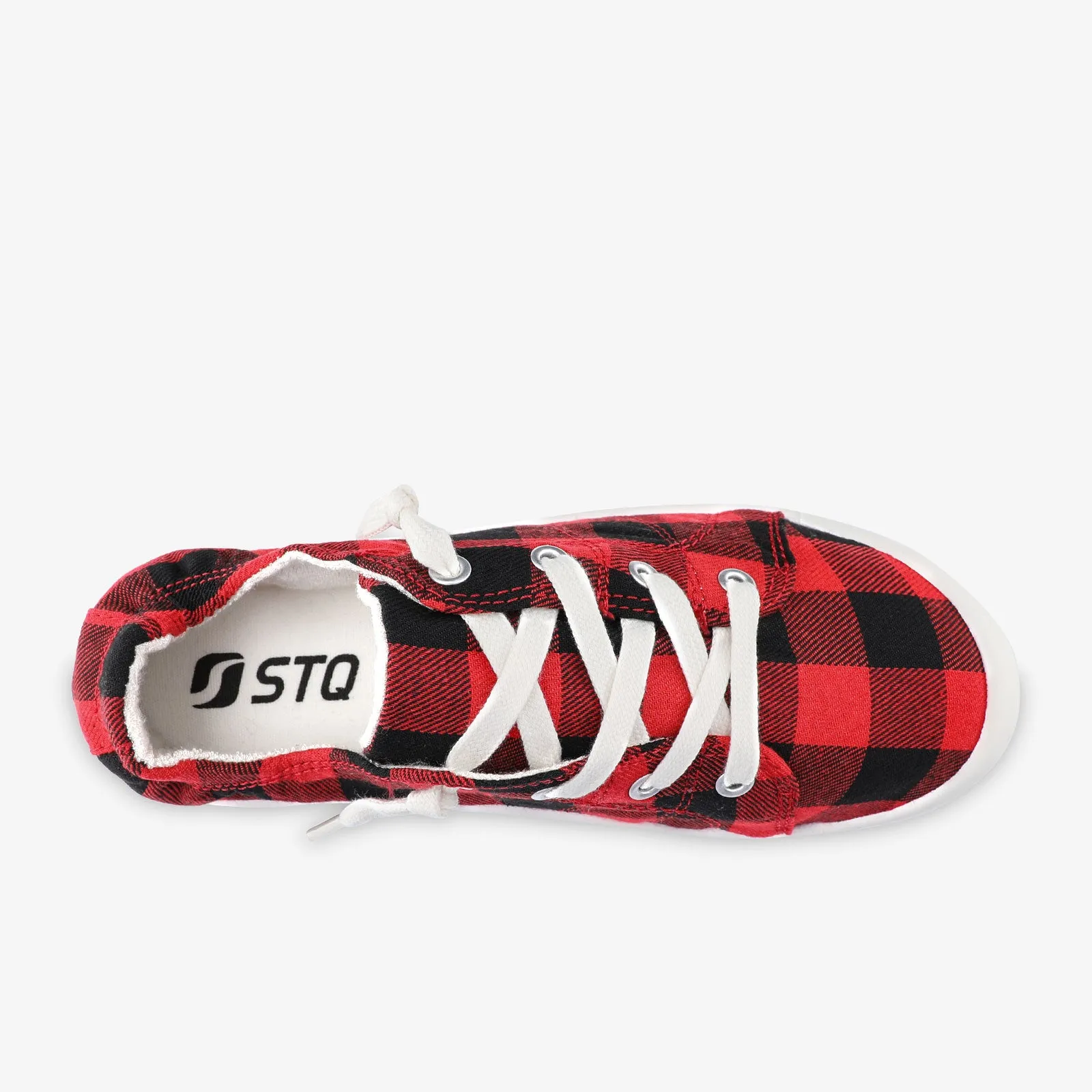 STQ Plaid Slip-Ons Casual Shoes