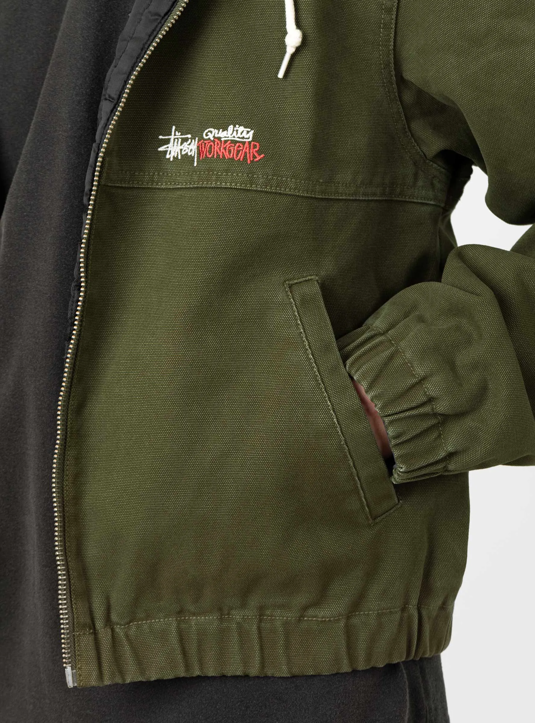 Work Jacket Insulated Canvas Olive